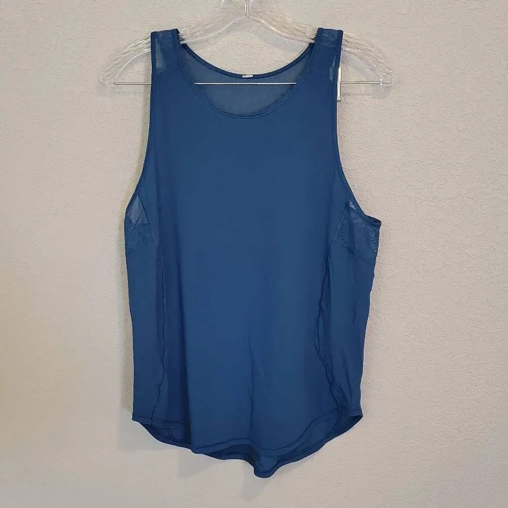 Lululemon Blue Tank Mesh Racerback Size 6